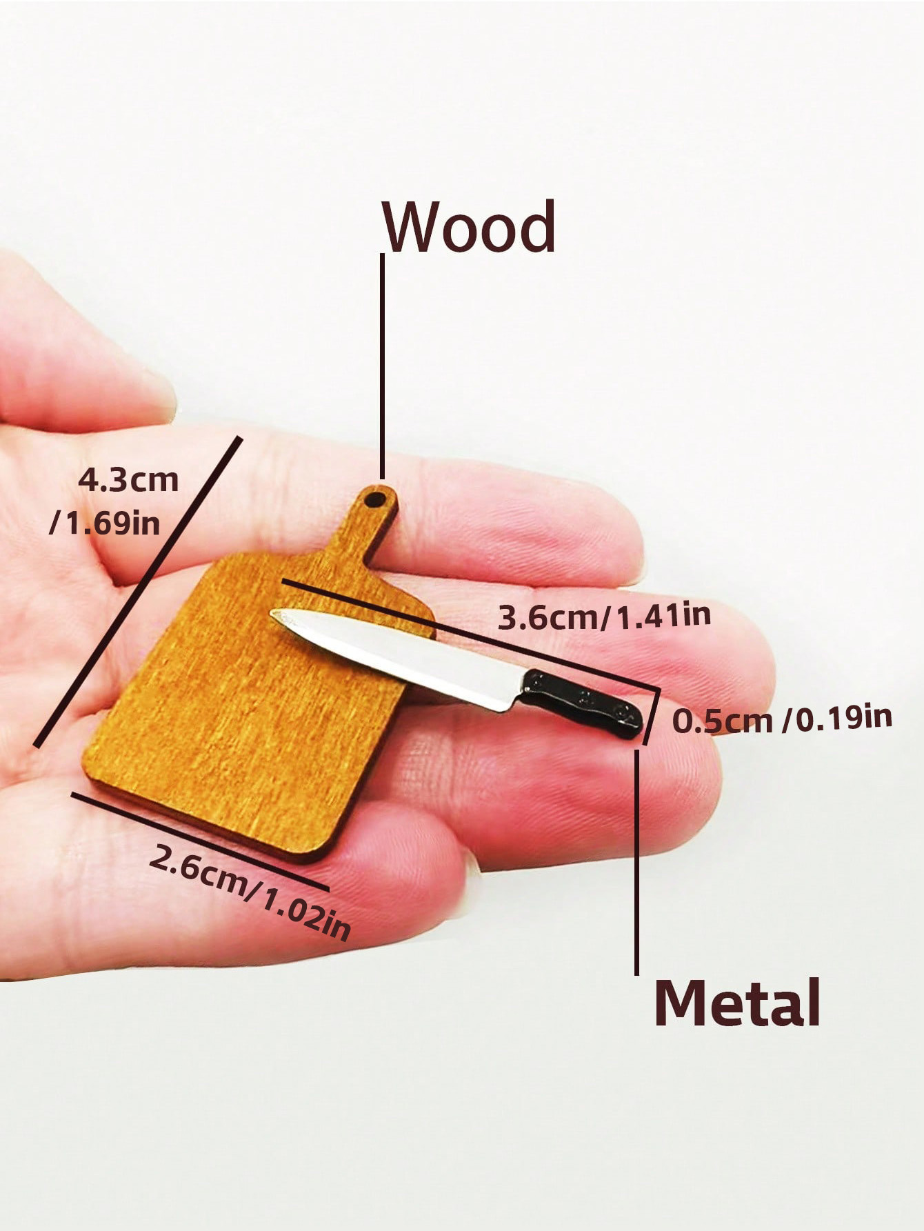 Model Kit Wood - Miniaturowy zestaw kuchenny do domku dla