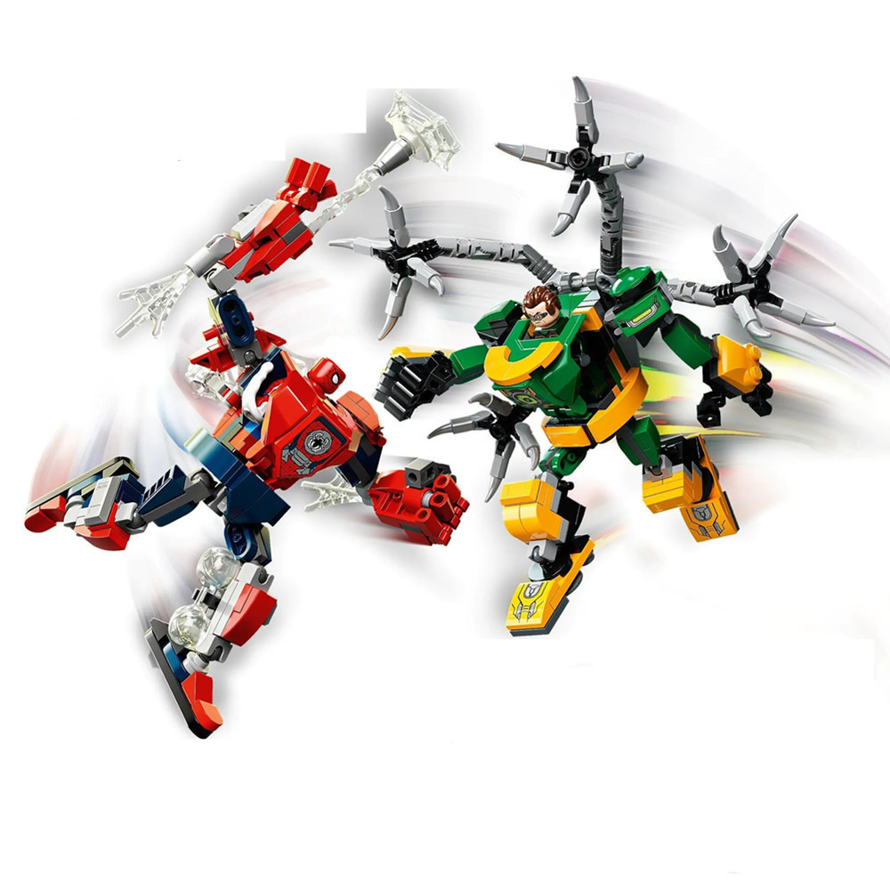 Model Kit Vs Action Figure - Superbohaterowie Spider-Man kontra Doktor Octopus: Figurki,