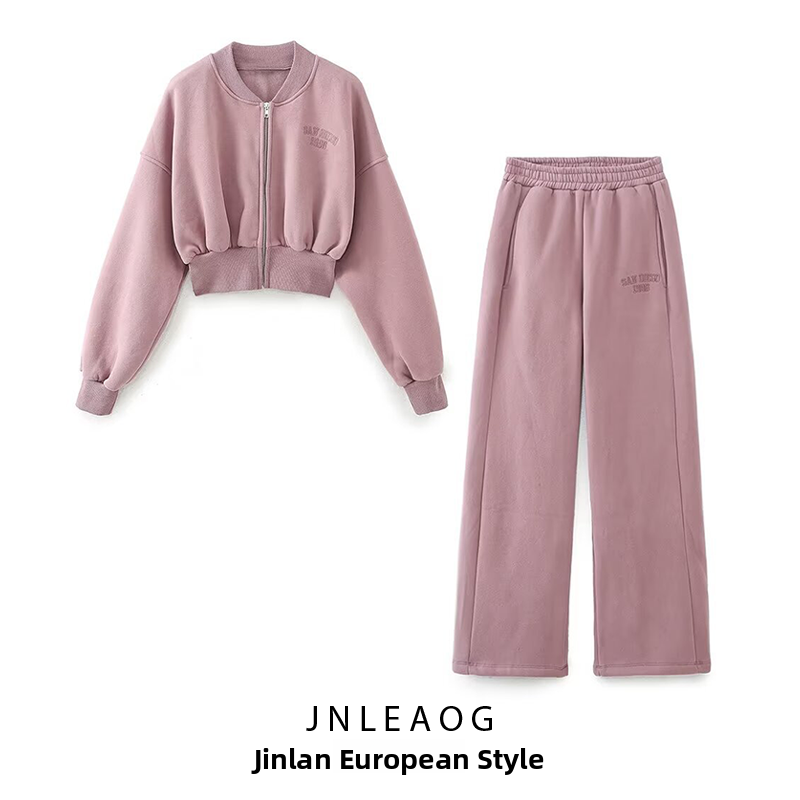 Wash Effect Set - JNLEAOG Letni Nowy Damski Haftowany Zestaw