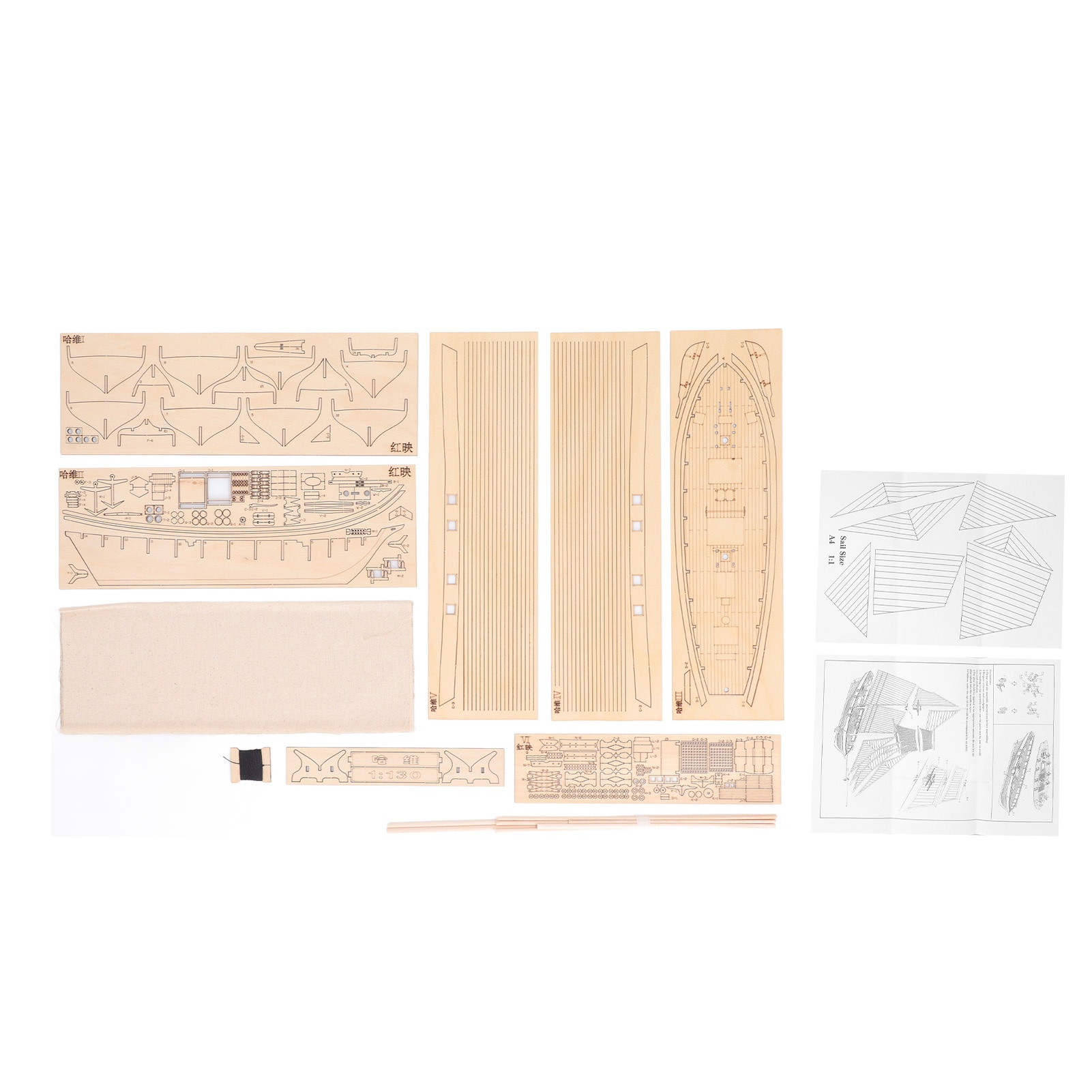 Model Kit Wood - Zestaw drewnianego modelu żaglówki 1:130, rozwój